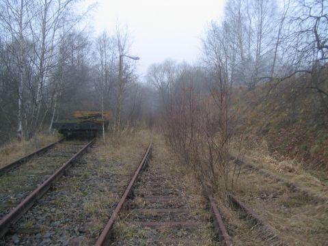 Zwei alte Schienenwagen