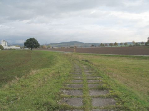 Damm hinter der Werrabr�cke