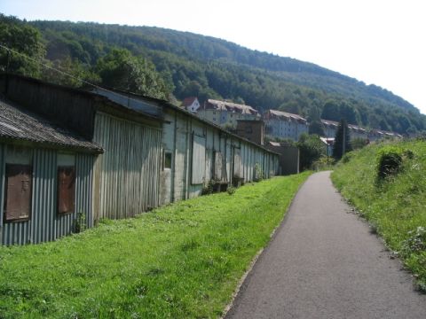 Ehemalige Anschl�sse an der Zufahrt Ruhla