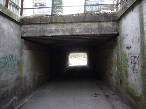 Unterfhrung unter den Bahnhofsgleisen