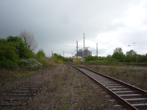 Einmndung in die Bahnhlinie Wrth - Karlsruhe