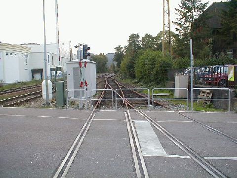 Bahnbergang am Bahnhof Bad Sckingen