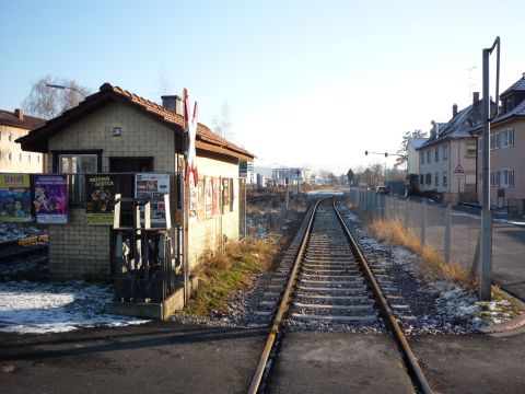 Bahn�bergang �ber die Stra�e Ostende