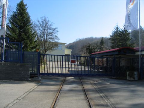 Rechtes Zufahrtsgleis der Papierfabrik