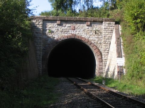 Westliches Portal des Kehrtunnels im Weiler