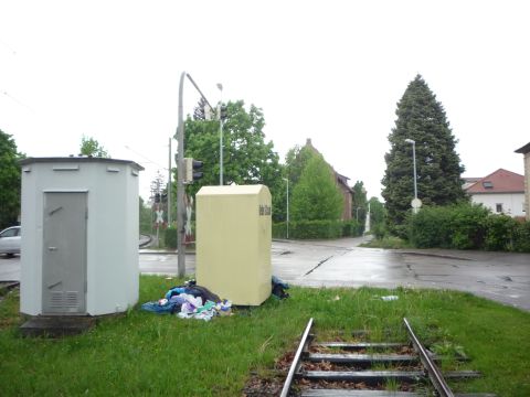 Bahnbergang ber die Karl-Friedrich-Strae