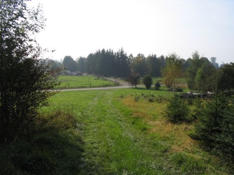 Ehemaliger Damm mit Brcke ber die Strae nach Nussdorf