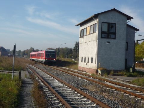 Ehemaliger Bahnbergang am Stellwerk