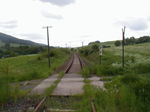 Bahnbergang zwischen Vacha und Unterbreizbach