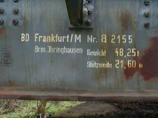 Aufschrift auf der Brücke