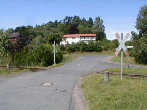 Bahn�bergang der Stra�e zur Steinm�hle