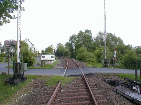 Bahnbergang ber die Leipziger Strae