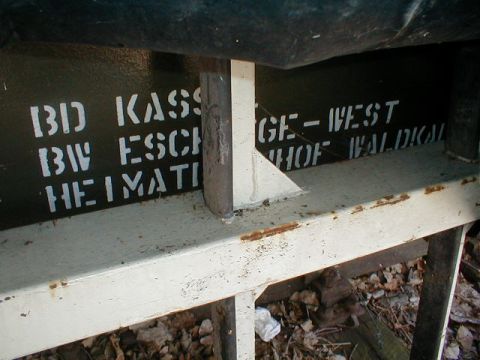 Detail des abgestellten Waggons
