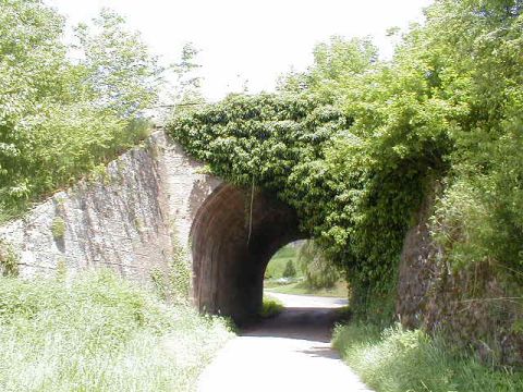 Brcke ber den Zufahrtsweg zum Hof Fischbach