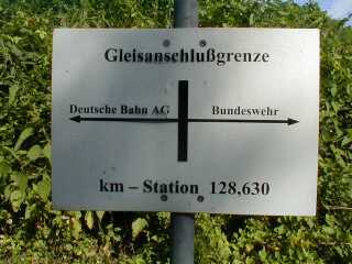 Gleisanschlussgrenzenschild