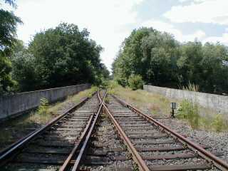 Talbrcke Frielendorf, Ausfahrt des Gterbahnhofs