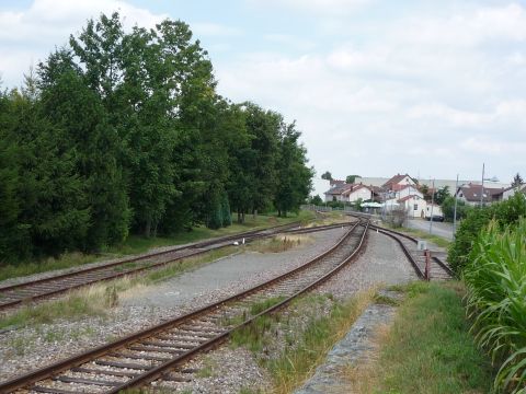 Ausfahrt aus dem Bahnhof Siegelsbach