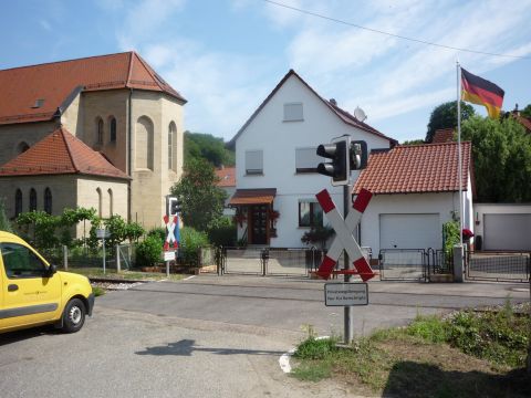 Bahn�bergang in Untergimperne