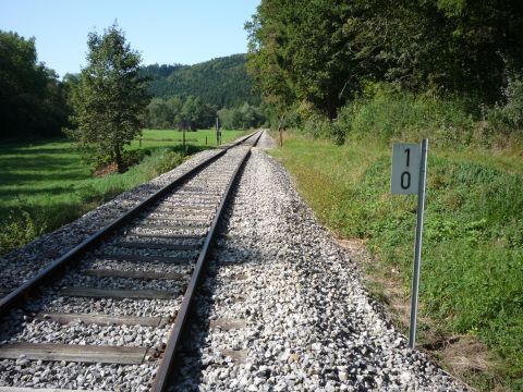 Bahnbergang zwischen Eyach und Mhringen