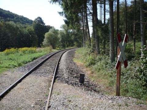 Bahnbergang zwischen Eyach und Mhringen
