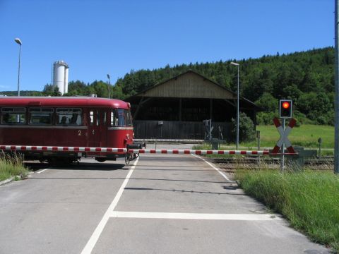Bahn�bergang in Schelklingen