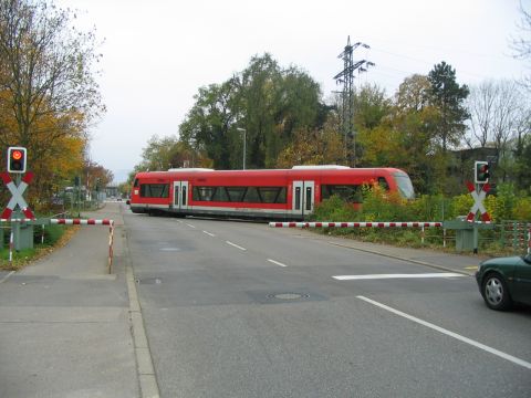 Bahn�bergang in Kirchheim