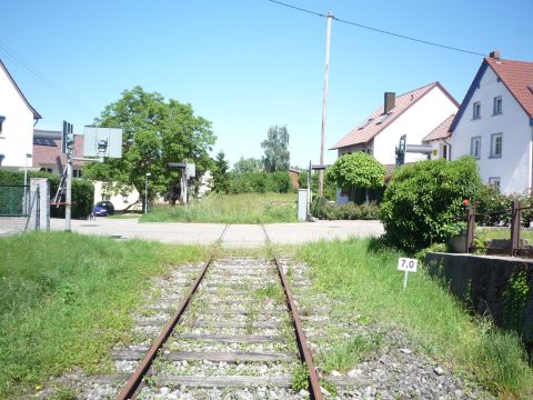 2. Bahn�bergang �ber die Vaihingerstra�e