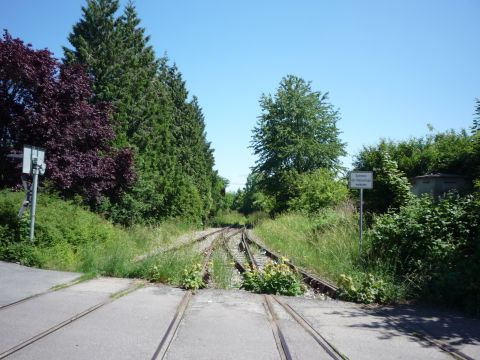 Bahn�bergang �ber die Heiligkreuzstra�e