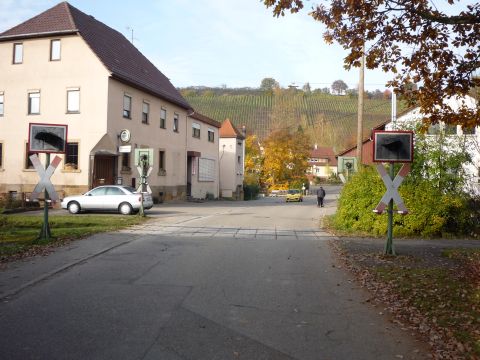 Bahn�bergang �ber die Zaberstra�e