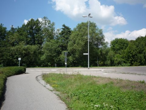Bahnbergang ber die Wrzburger Strae