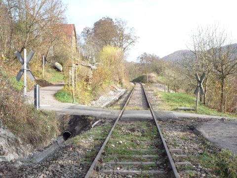 Bahn�bergang zwischen Rudersberg und Klaffenbach-Alh�tte