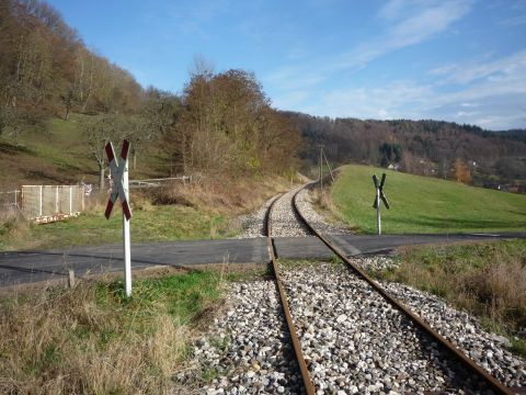 Bahn�bergang zwischen Rudersberg und Klaffenbach-Alh�tte