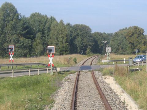 Bahnbergang ber die B25