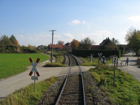 Bahnbergang in Denklingen