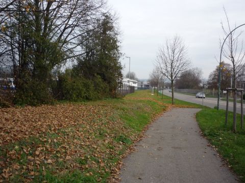 Abzweig zum Flugplatz und zur Firma Beutler